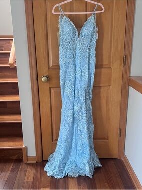 knee length dresses for ladies Jovani 37630 Long Prom Dress A-line Sequins Layered Ballgown Sweethear –  Glass Slipper Formals main image 0